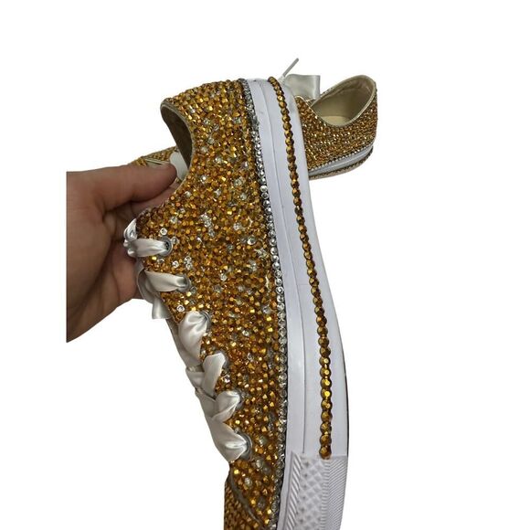 NEW! Converse Chucks Custom Bling Low Top Sneakers Women's Sz. 10 - Picture 7 of 14